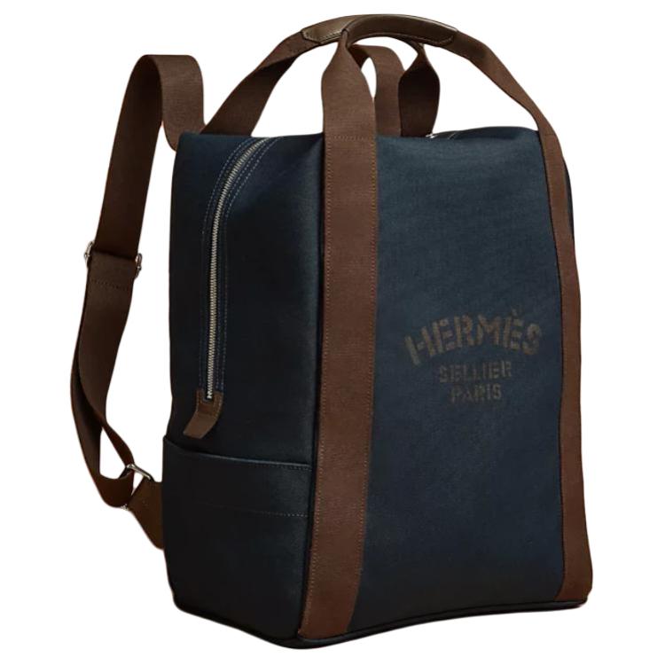 HERMES Полиамидный рюкзак унисекс морской синий и огненный синий, Marine Blue & Flame Blue — фото 3