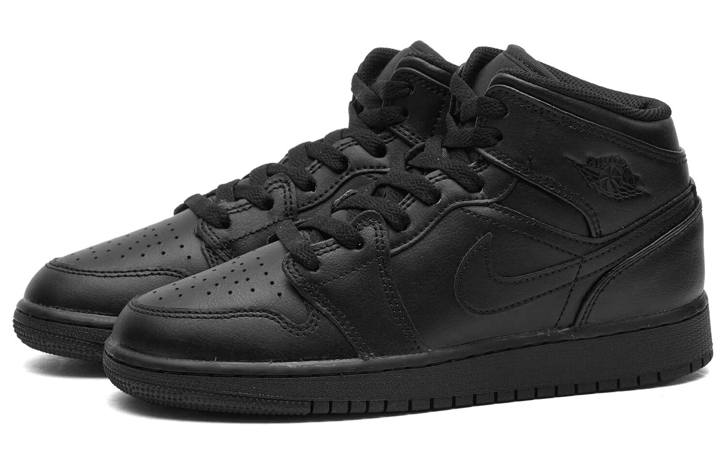 Кроссовки Jordan 1 Mid Triple Black GS — фото 3