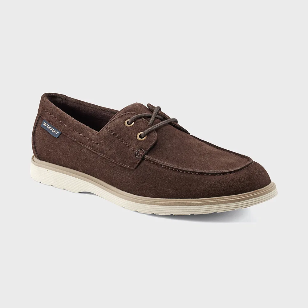 Мужские шнурованные мокасины Hartley тёмно-коричневые от Rockport