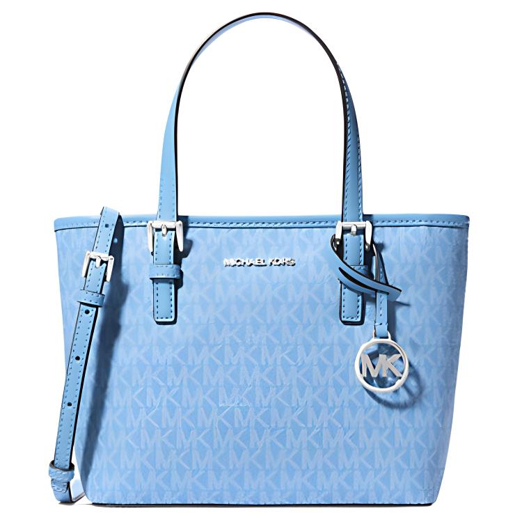 

Сумка через плечо Jet Set Travel Canvas маленькая женская светло-голубая MICHAEL KORS