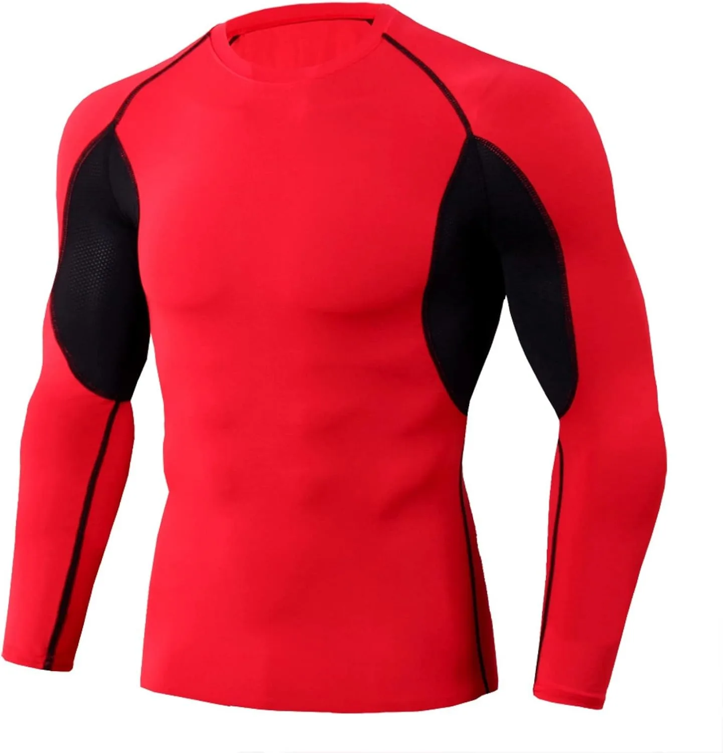 Мужская футболка Cool Dry Compression с длинным рукавом Color Block для фитнеса и бега