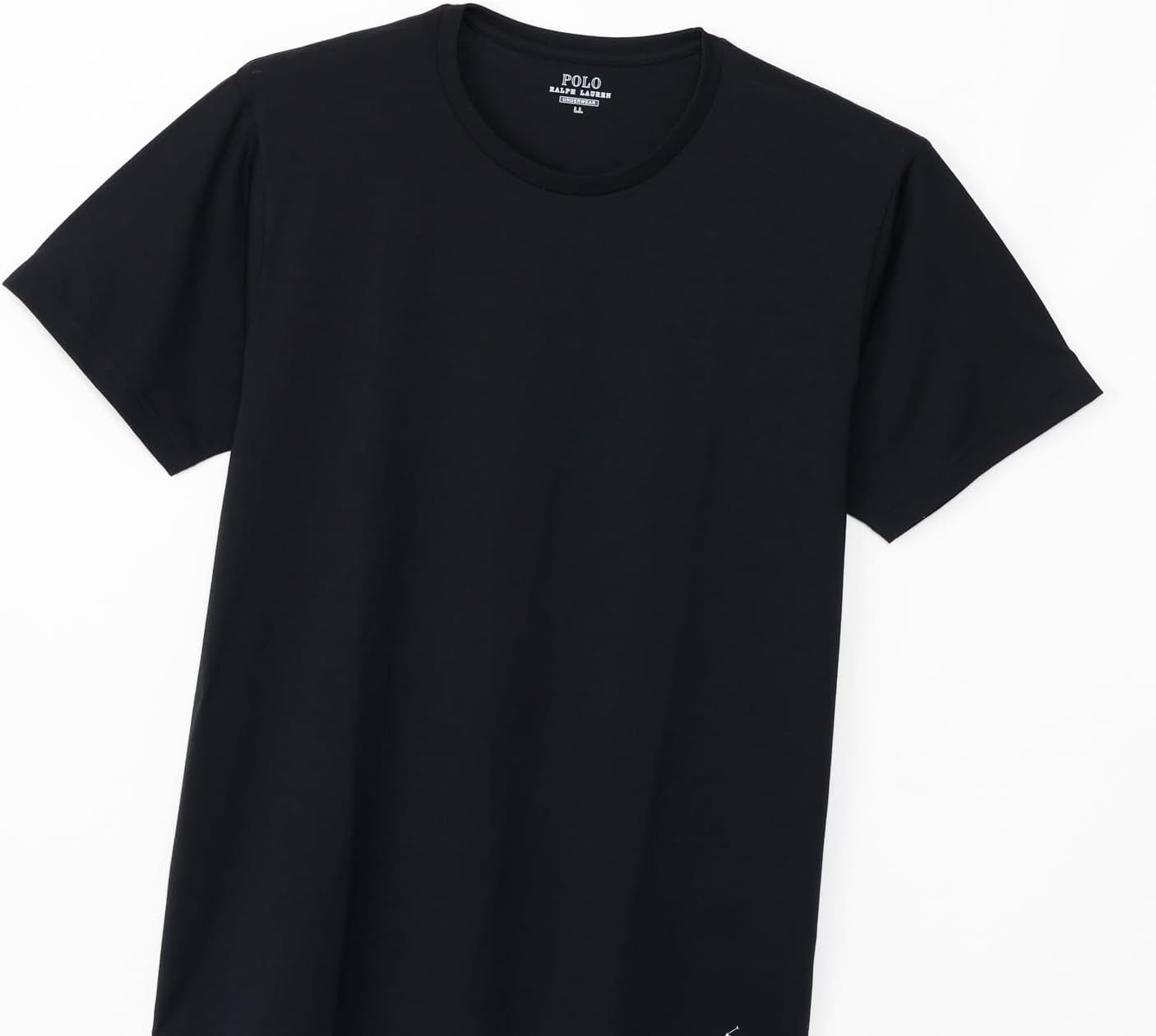 Мужские футболки POLO RALPH LAUREN с коротким рукавом и круглым вырезом (комплект из 3 штук) с логотипом One Point, однотонные (RM1-C501), черный — фото 4