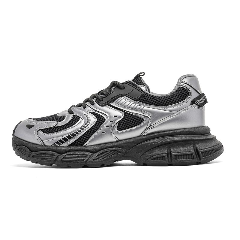 

Нескользящие, износостойкие, дышащие, увеличивающие рост низкие кроссовки на массивной подошве для мужчин VICTORIA&VERA, Black