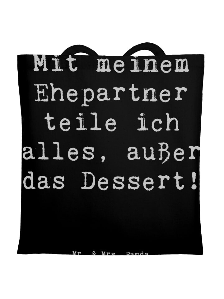 

Сумка для переноски Mr & Mrs Panda Ehepartner Dessert, черный