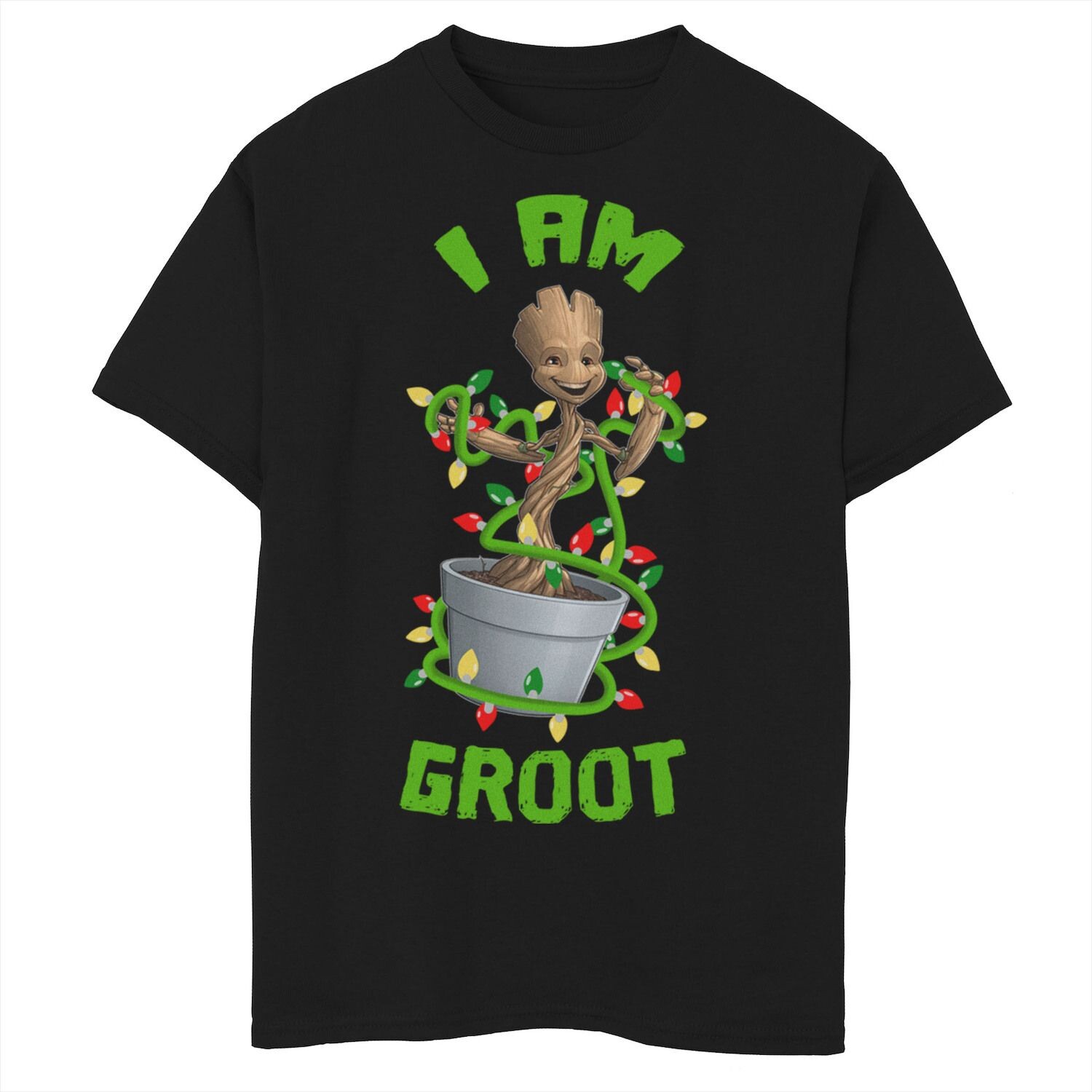 

Футболка с мультяшным рисунком «Marvel Christmas I Am Groot» для мальчиков 8–20 лет Marvel