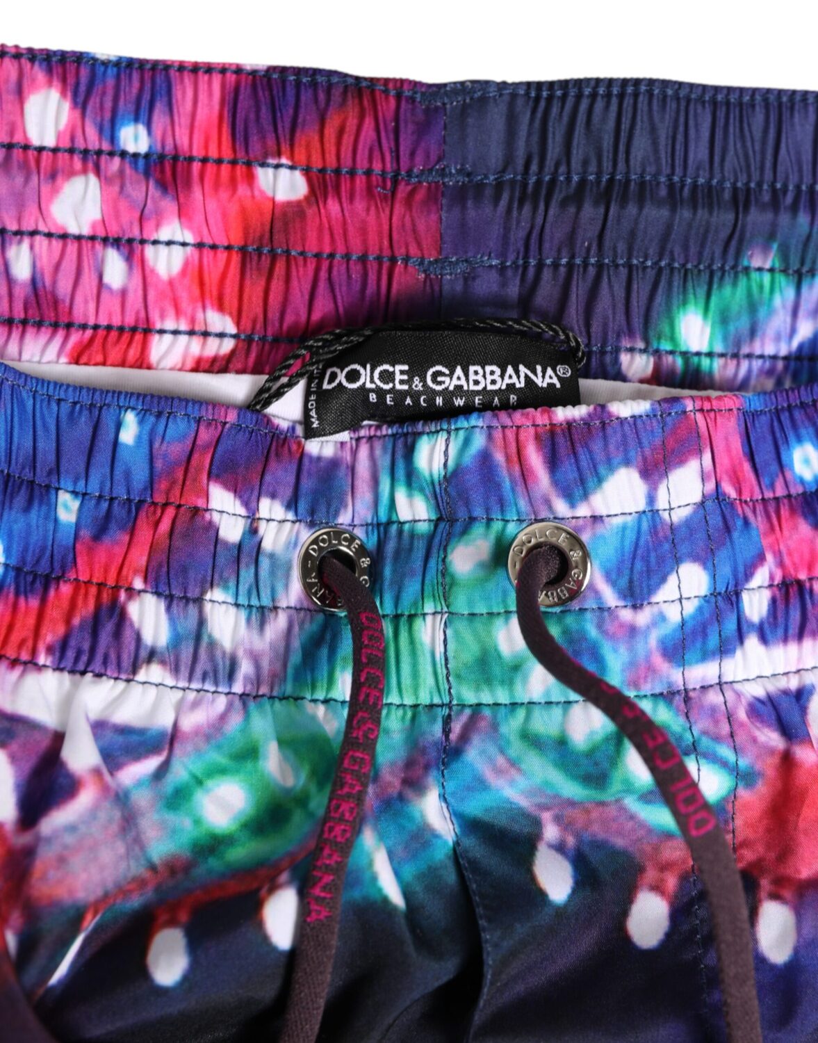 Купальники-шорты из полиэстера с разноцветным неоновым принтом Dolce & Gabbana, мультиколор — фото 2
