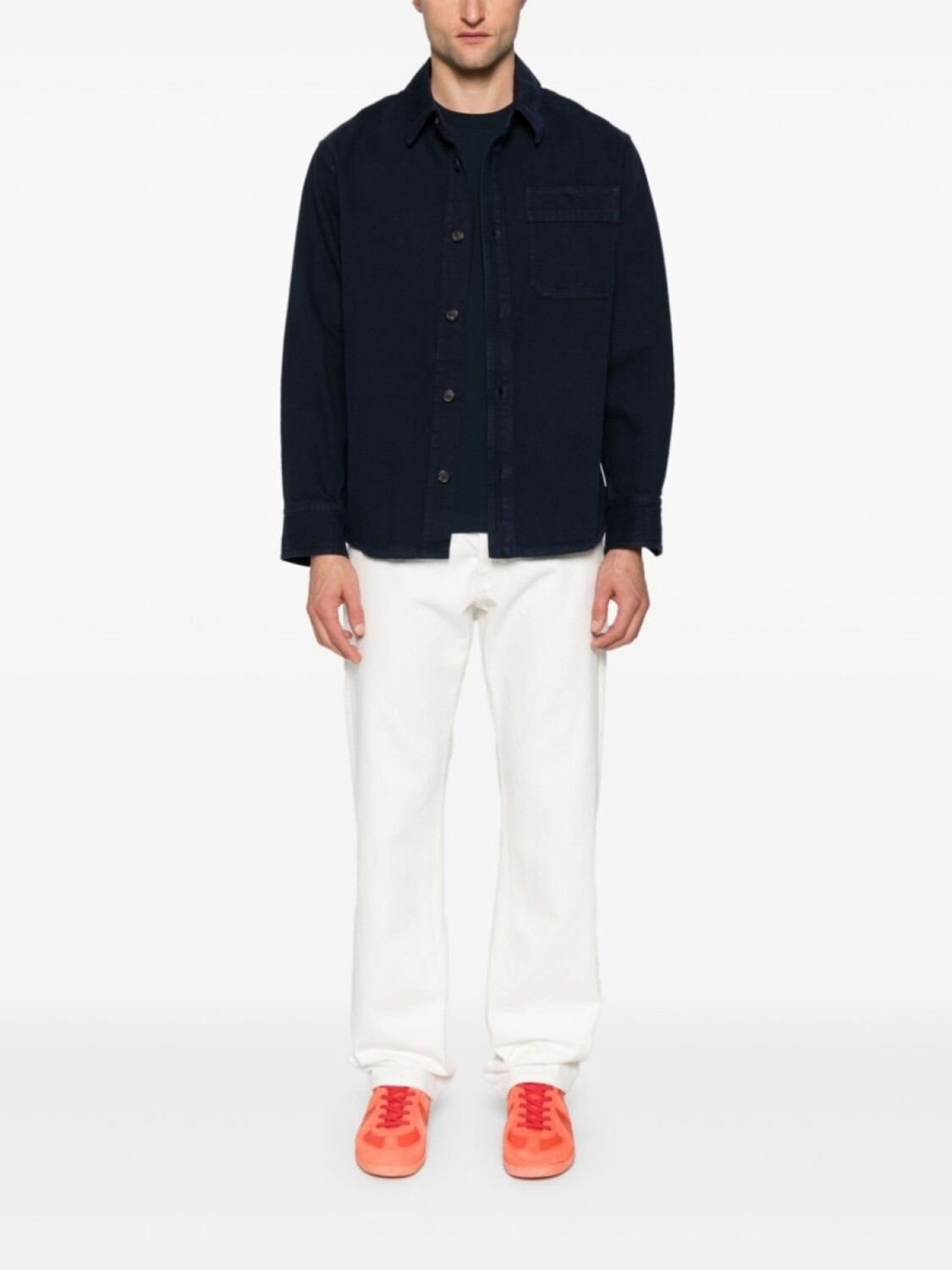 

A.P.C. твиловая куртка-рубашка, синий