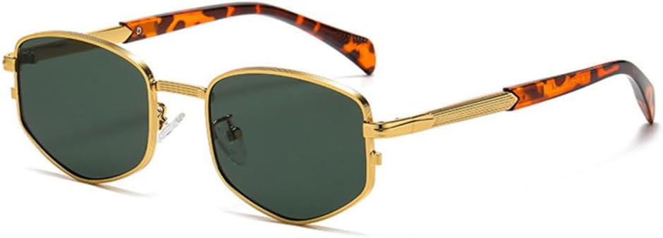 

Ретро-многоугольные металлические солнцезащитные очки для женщин, роскошные, модные градиентные, с защитой от УФ-излучения UV400, мужские солнцезащитные очки TYUVIVO, Golden Dark Green