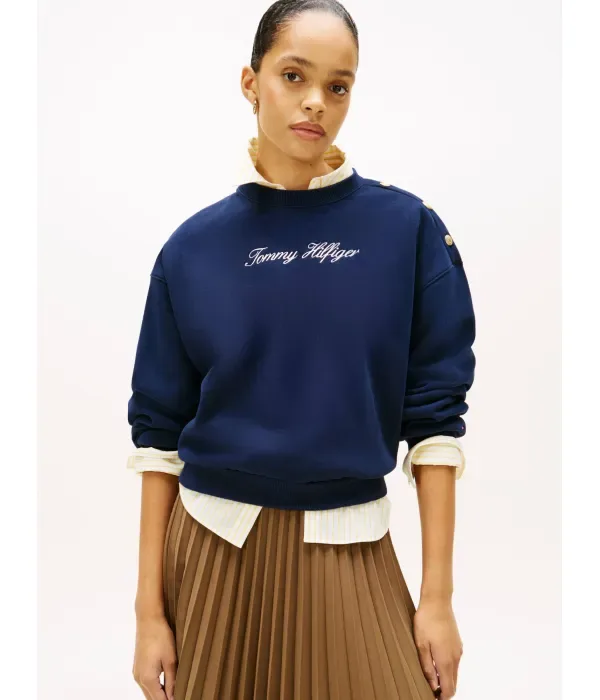 Толстовка relaxed fit Tommy Hilfiger, темно-синий