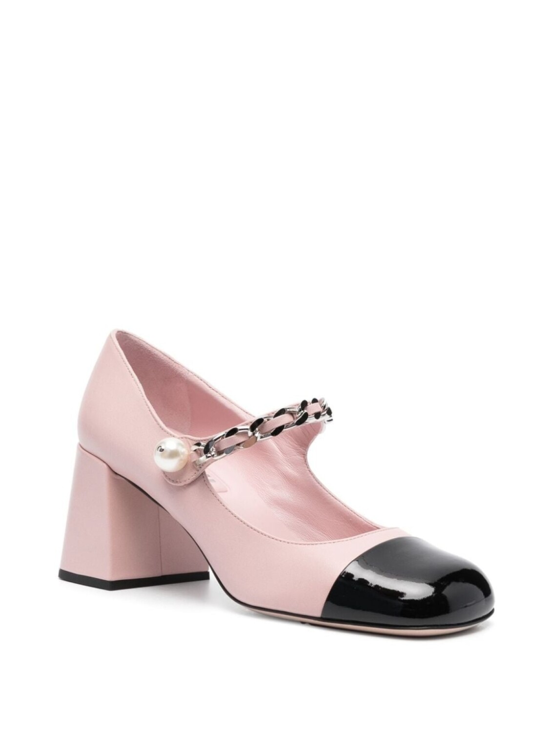 

Miu Miu туфли Мэри Джейн с цепочкой, розовый