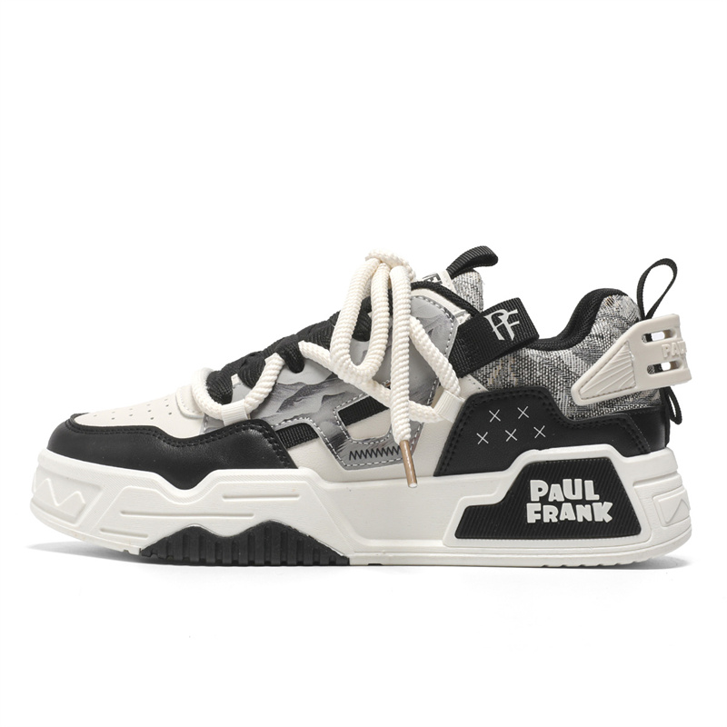 

PAUL FRANK Низкие скейтерские кроссовки унисекс бежево-черные, цвет Beige Black