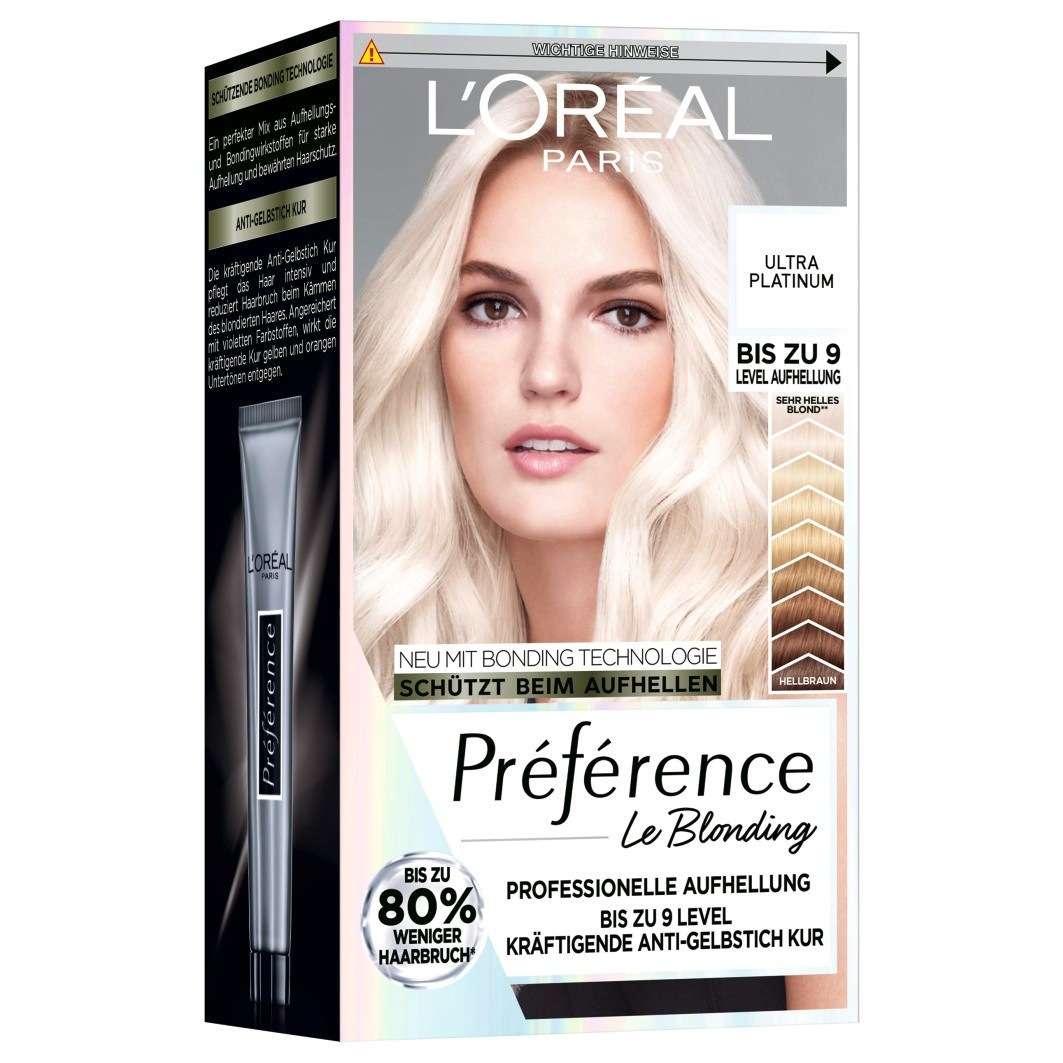 

Краска для волос preference Loreal Paris, ultra platinum, количество 1 шт.
