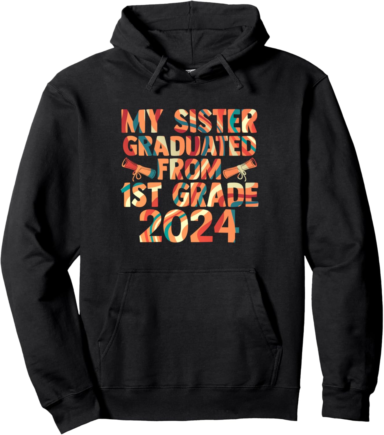 

Толстовка с надписью «Сестры, выпускающие первокурсниц 2024 года» Humor First Grade Graduate & First Grade Graduated, черный