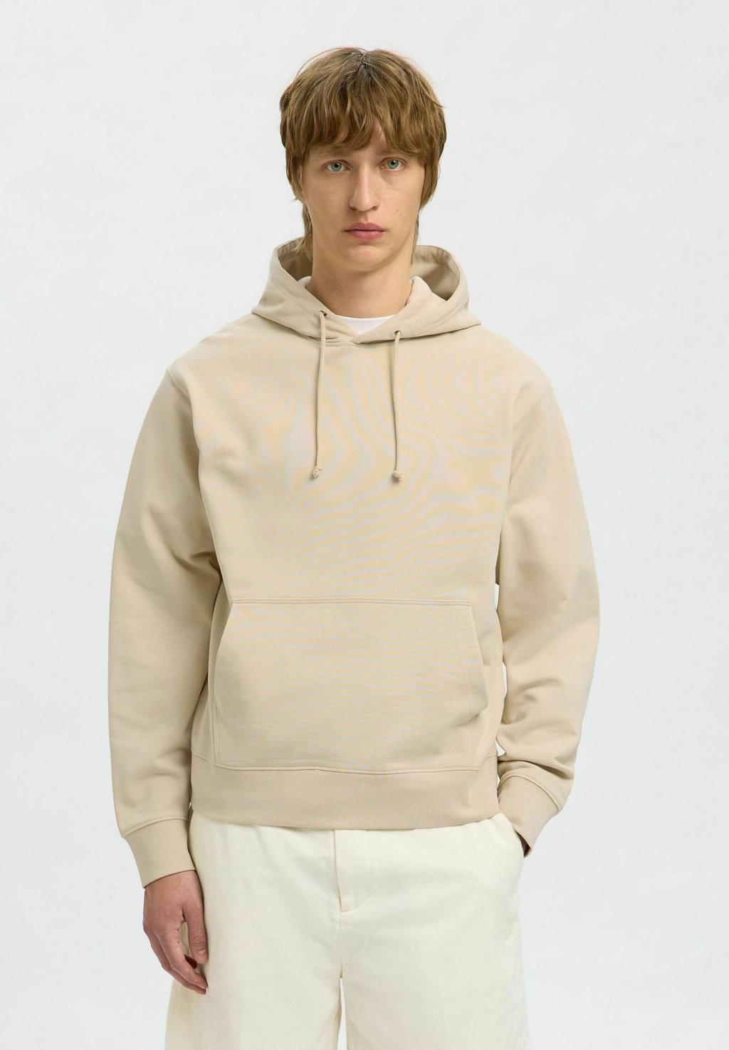 

Толстовка SLHRELAXLUKE - Hoodie Selected Homme, бежевый