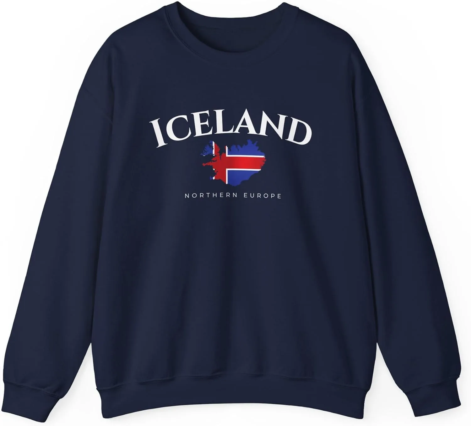 Толстовка Heavy Blend для унисекс Iceland Northern Europe GENERIC, темно-синий