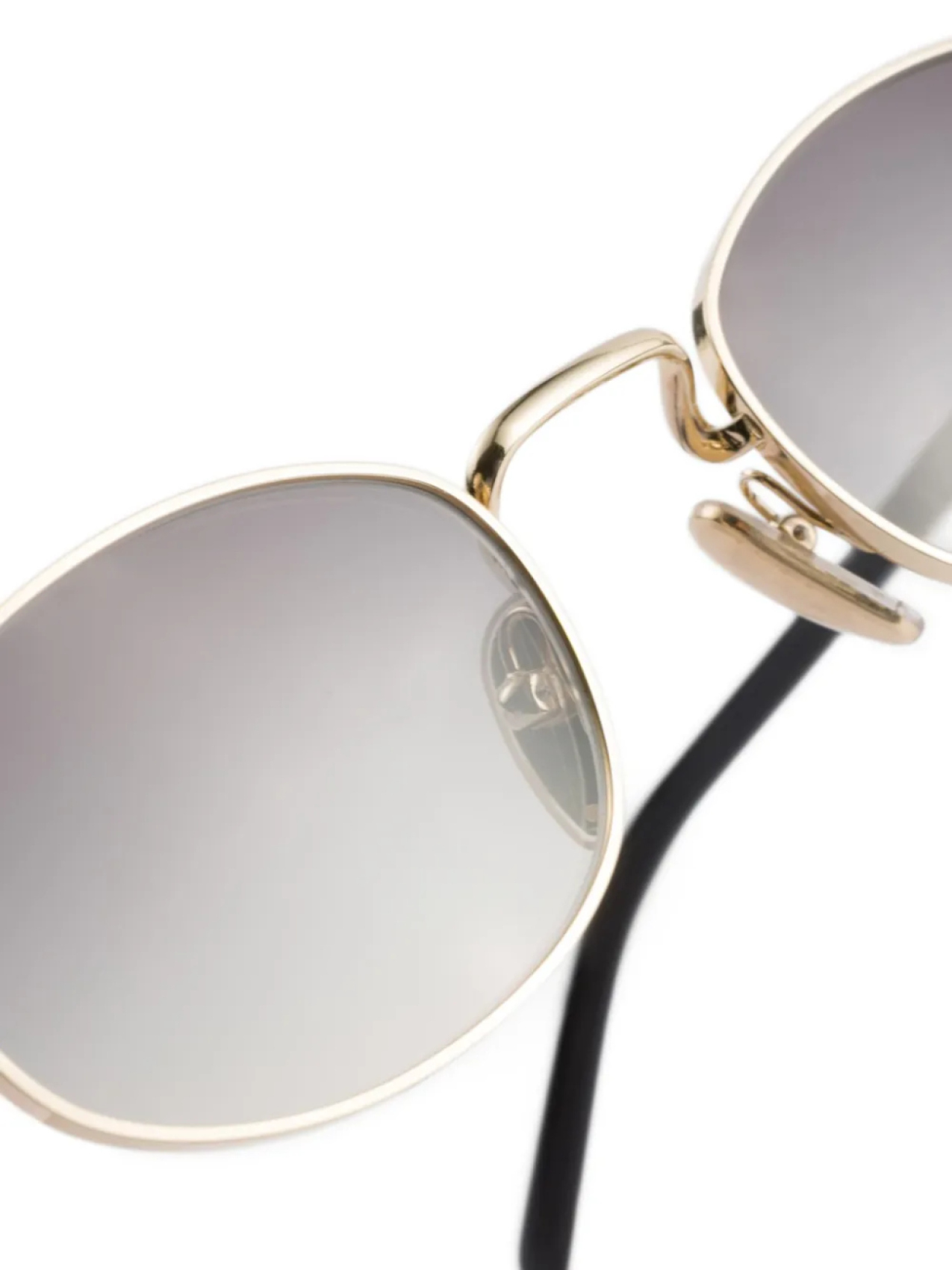 Солнцезащитные очки в овальной оправе Prada Eyewear, золотой — фото 4