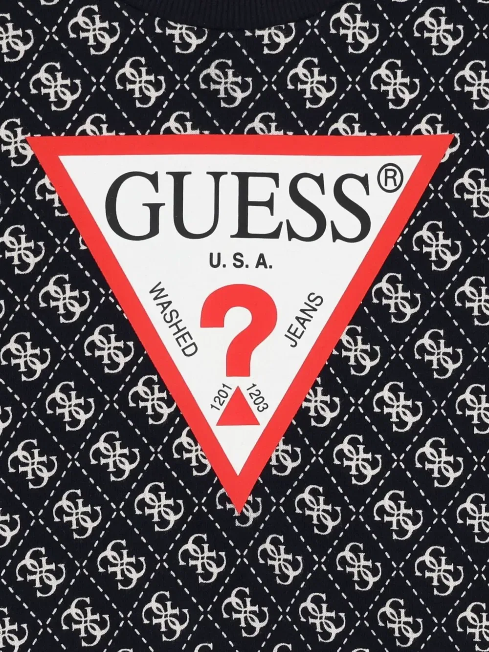 Толстовка с узором Guess Kids, черный — фото 3