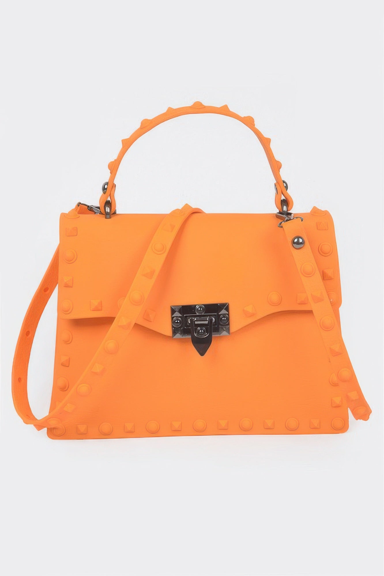 

Монохромный клатч с шипами FASHNZFAB, оранжевый