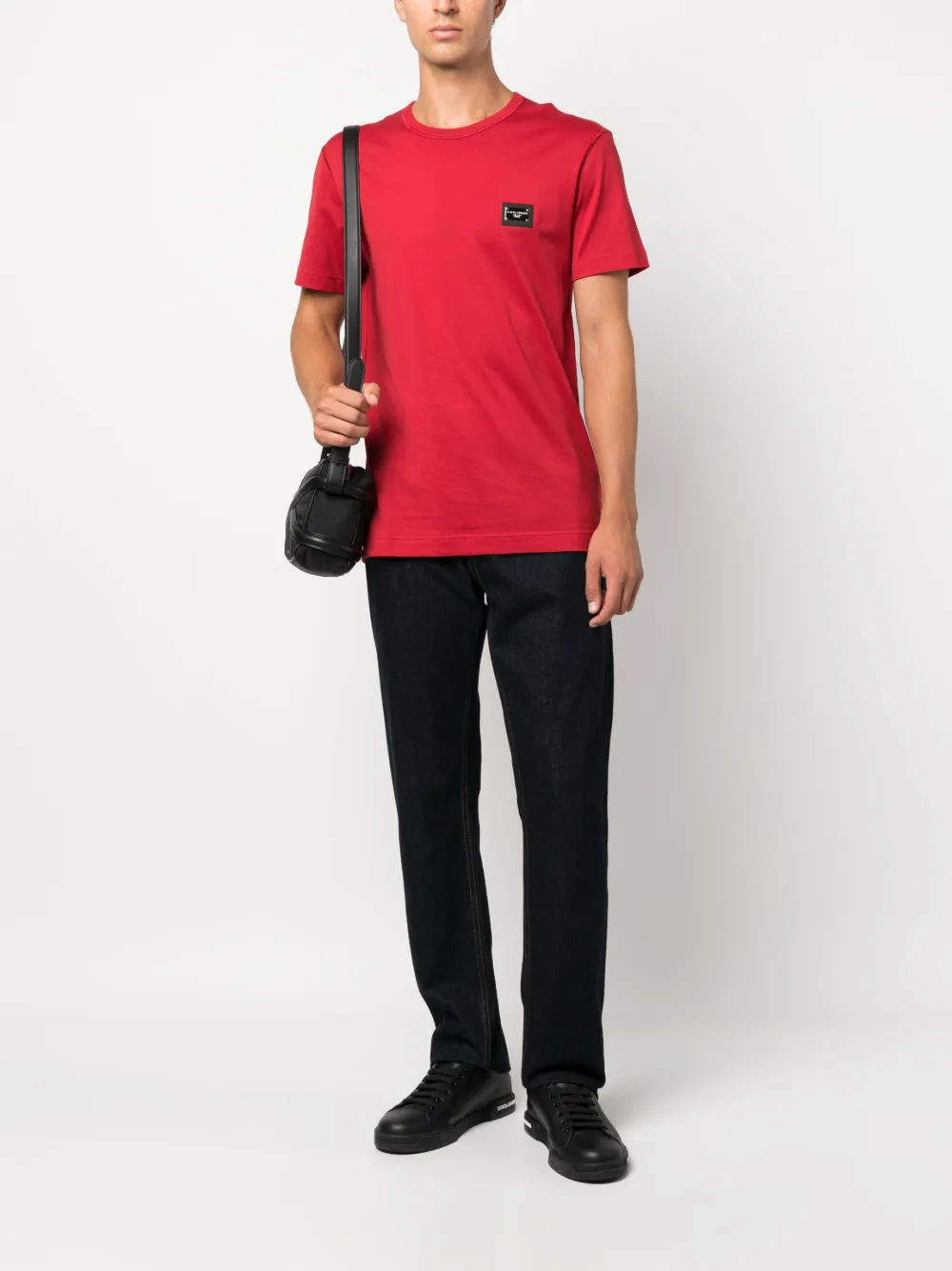 Футболка DG Essentials с круглым вырезом DOLCE & GABBANA, красный — фото 2