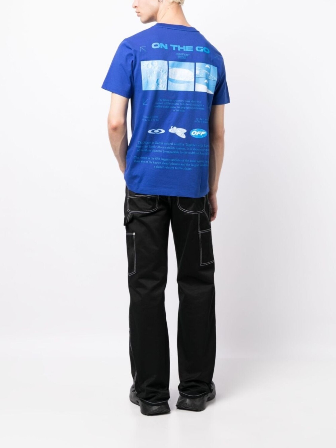Off-White футболка On The Go Moon, синий — фото 2