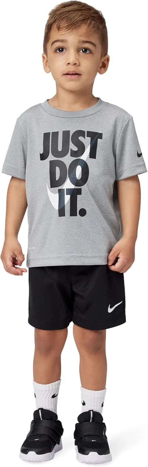 Детский спортивный костюм Dri-FIT Just Do It, Nike, дымчато-серый/черный