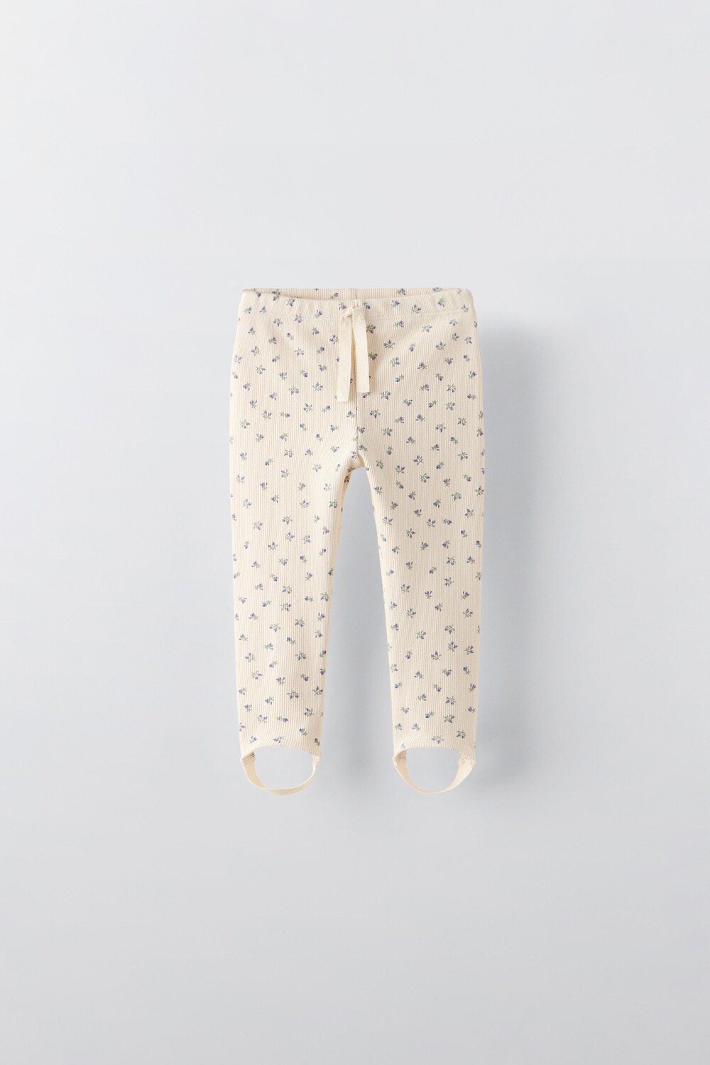 

Леггинсы с цветочным узором ZARA, пастельно-голубой