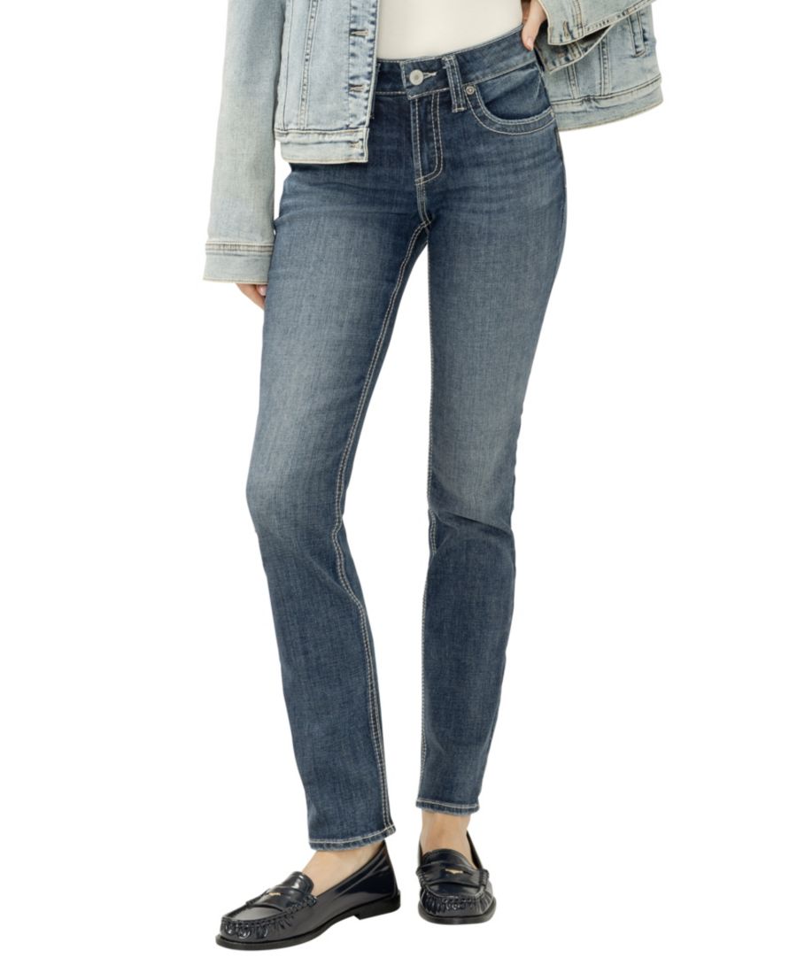 

Женские джинсы Suki со средней посадкой, облегающим силуэтом и прямыми штанинами Silver Jeans Co, Hargrave