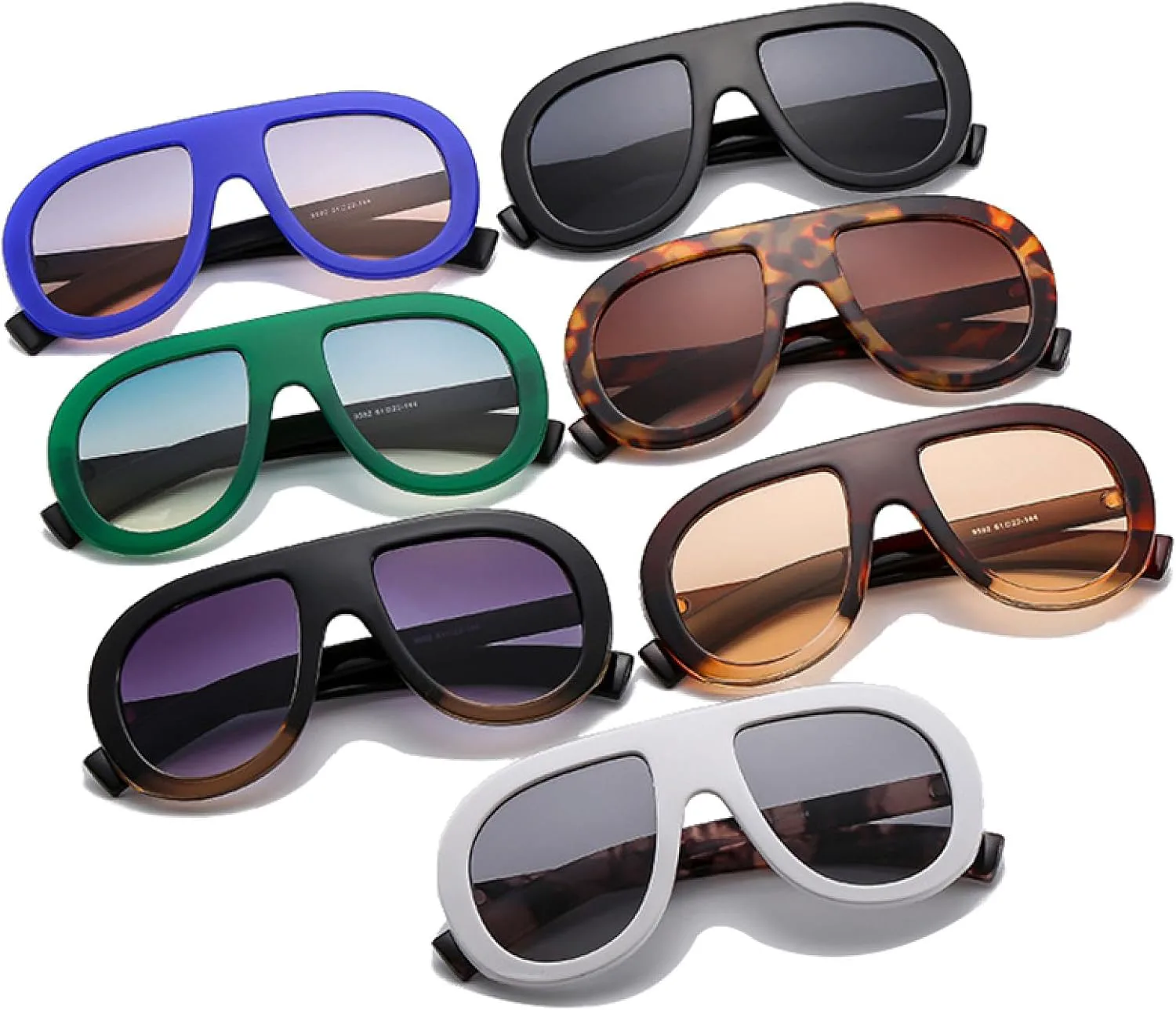 

Популярные модные солнцезащитные очки для женщин, ретро, ​​двухцветные, для мужчин, панк, градиентные, с защитой от УФ-излучения UV400 VVTWSSW, Brown Champagne