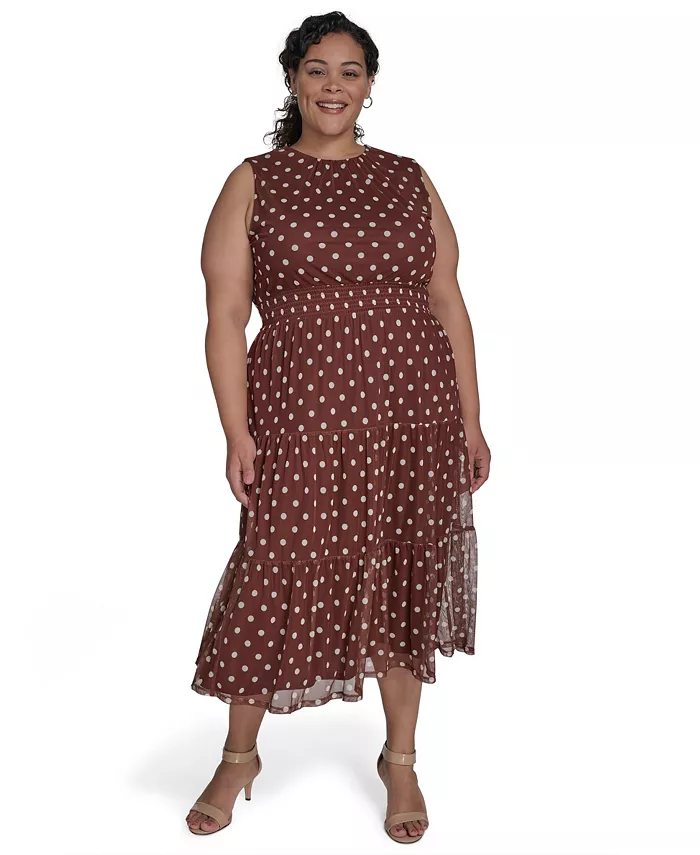 

Платье миди без рукавов с вырезом-жемчужиной больших размеров Jessica Howard