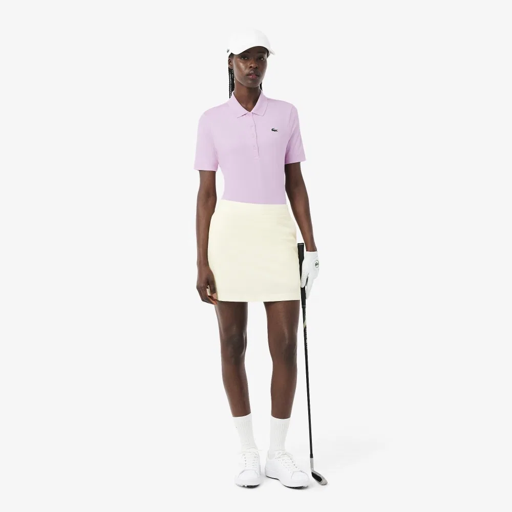 Футболка-поло Lacoste Performance для гольфа, розовая — фото 4