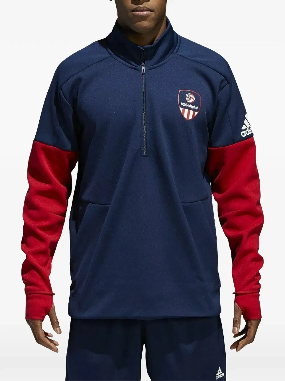 Толстовка с символикой волейбольной команды США X Adidas, синий
