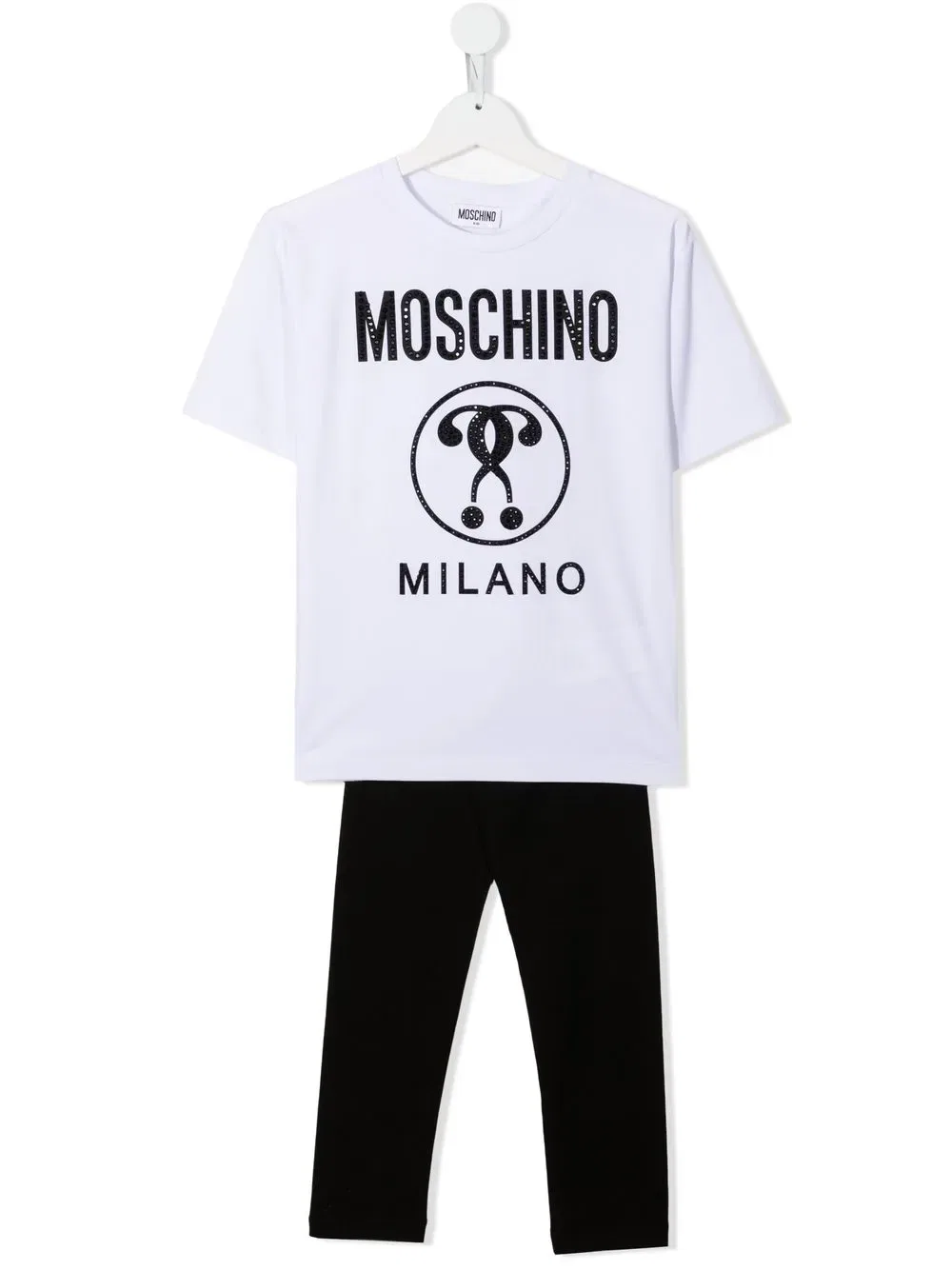 Комплект футболок с логотипом Moschino Kids, белый