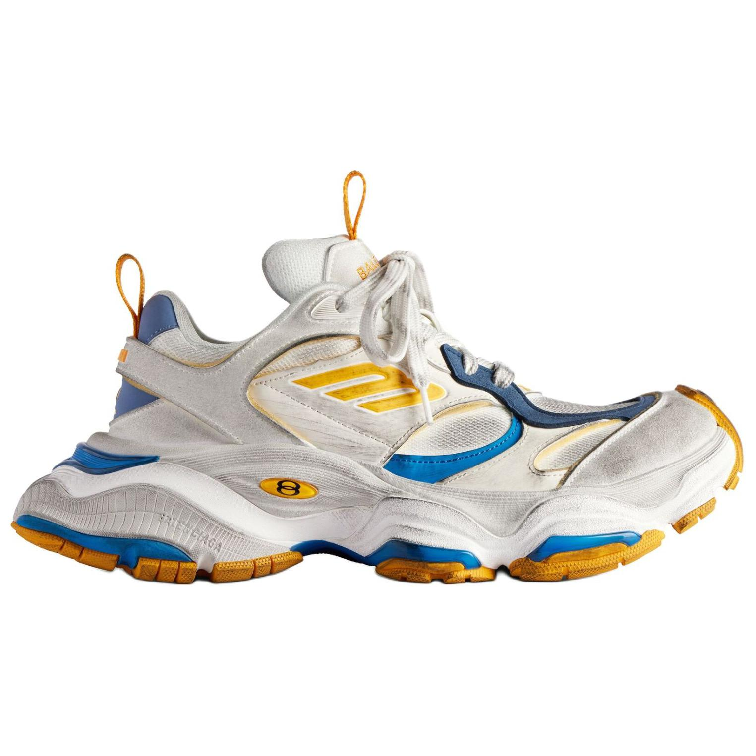 Balenciaga Грузовые кроссовки Low Top Chunky для женщин бело-сине-оранжевые — фото 3