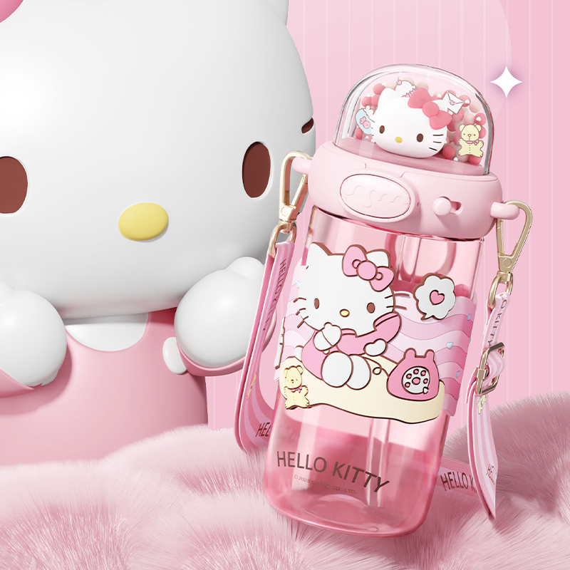 Hello Kitty, Kuromi, My Melody, Cinnamoroll Practical For Students In Summer 650ml Sanrio, Shiny Space Cup-Cinnamoroll[650Ml] — фото 4