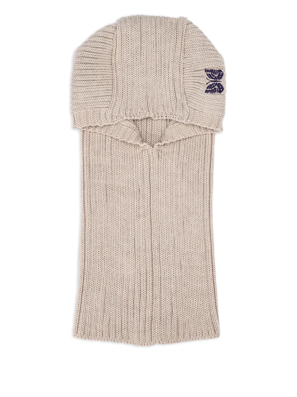 

Рифленая балаклава с вышитыми бабочками Needles, бежевый