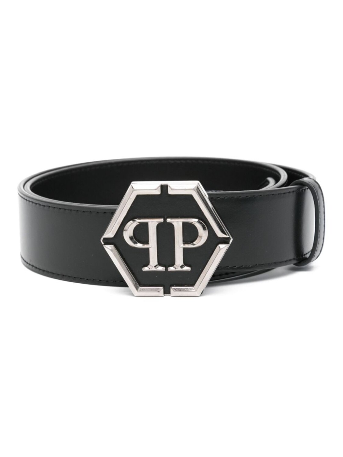 

Philipp Plein ремень с пряжкой-логотипом, черный