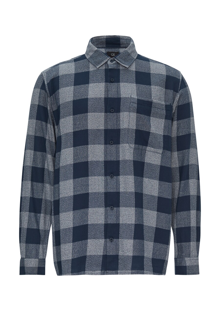 

Рубашка на пуговицах классического кроя QS, цвет Navy/Smoke blue