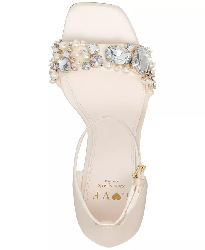 Женские сандалии Treasure Embellished Dress kate spade new york, коричневый/бежевый — фото 4