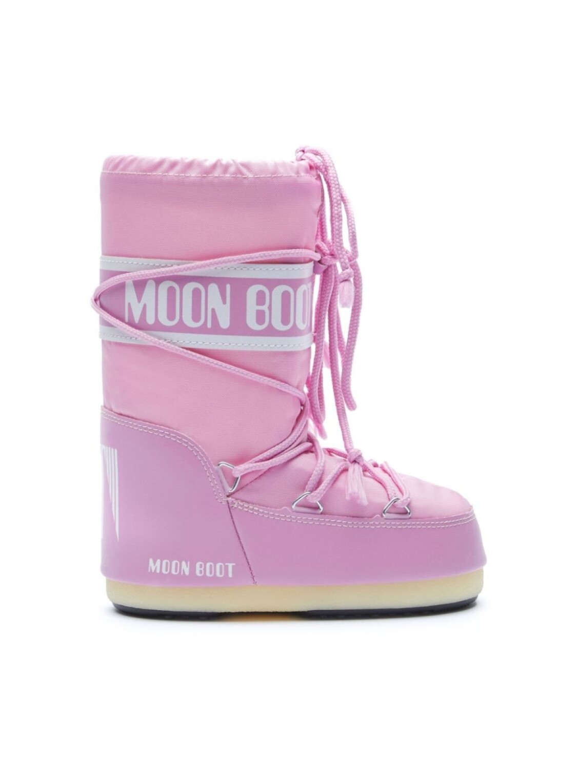 

Moon Boot Kids дутые сапоги Icon на шнуровке, розовый