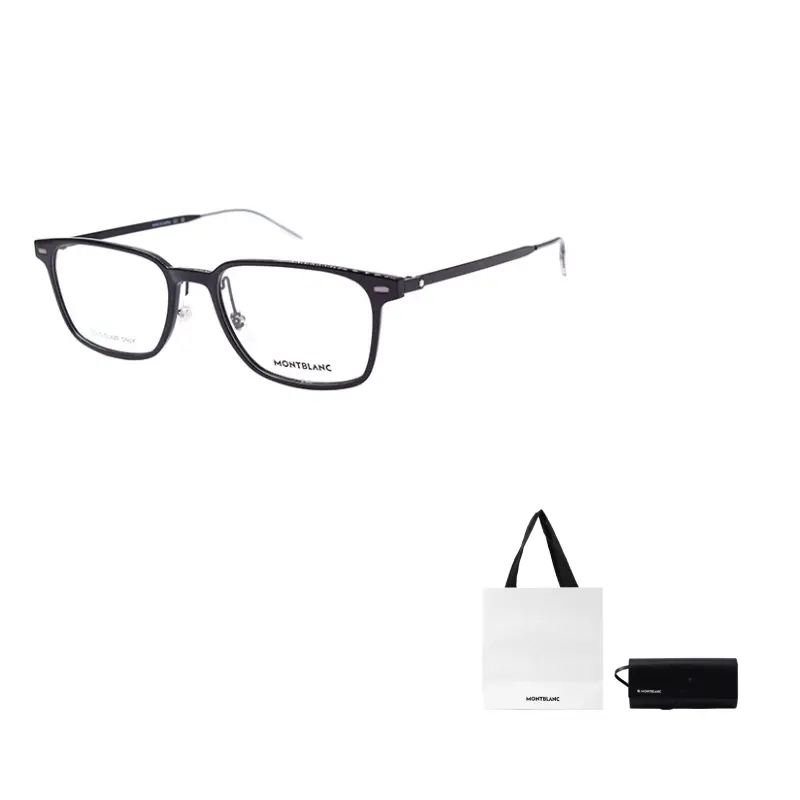 

MONTBLANC Прямоугольная оправа для очков мужская черная, Black
