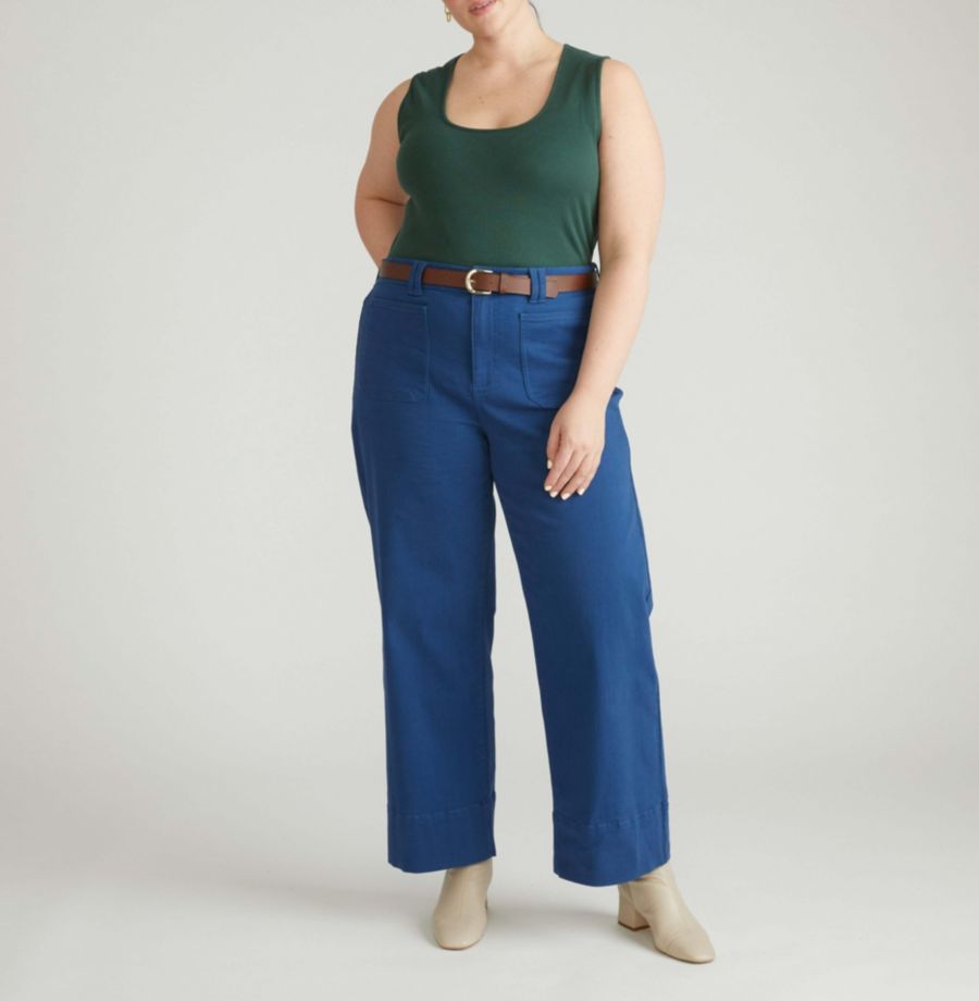 

Женские джинсы Claudia с высокой посадкой и эластичной тканью Universal Standard, French blue