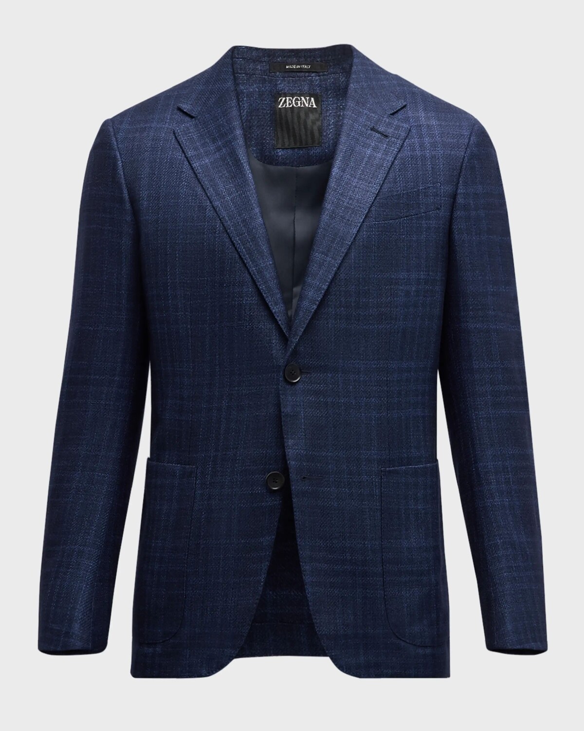 

Мужское спортивное пальто из кашемира и шелка в клетку Zegna, цвет Blue Navy Check, Синий, Мужское спортивное пальто из кашемира и шелка в клетку Zegna, цвет Blue Navy Check