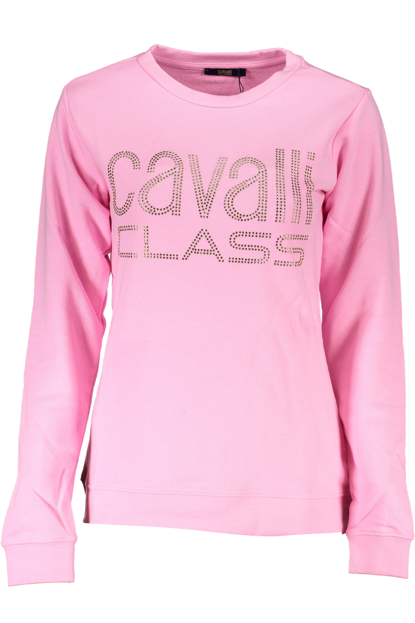 

Толстовка женская Cavalli Class с логотипом из страз, розовый