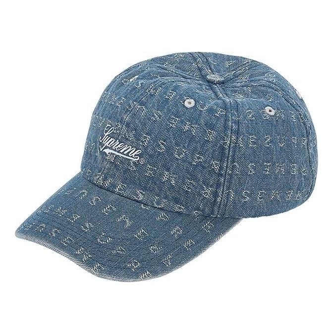 

Бейсболка Supreme Jacquard Logos Denim 6-Panel 'Teal'