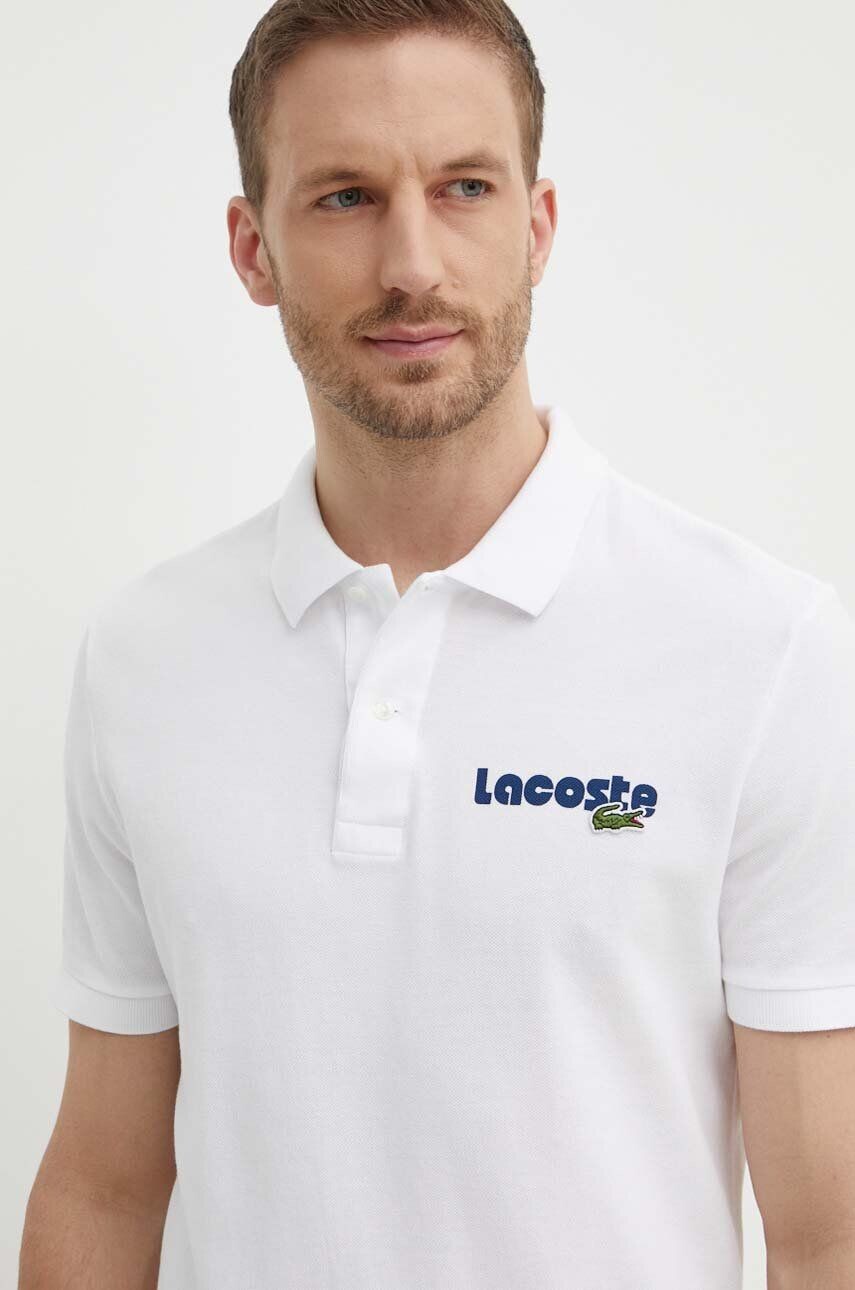 

Хлопковая рубашка-поло Lacoste, белый