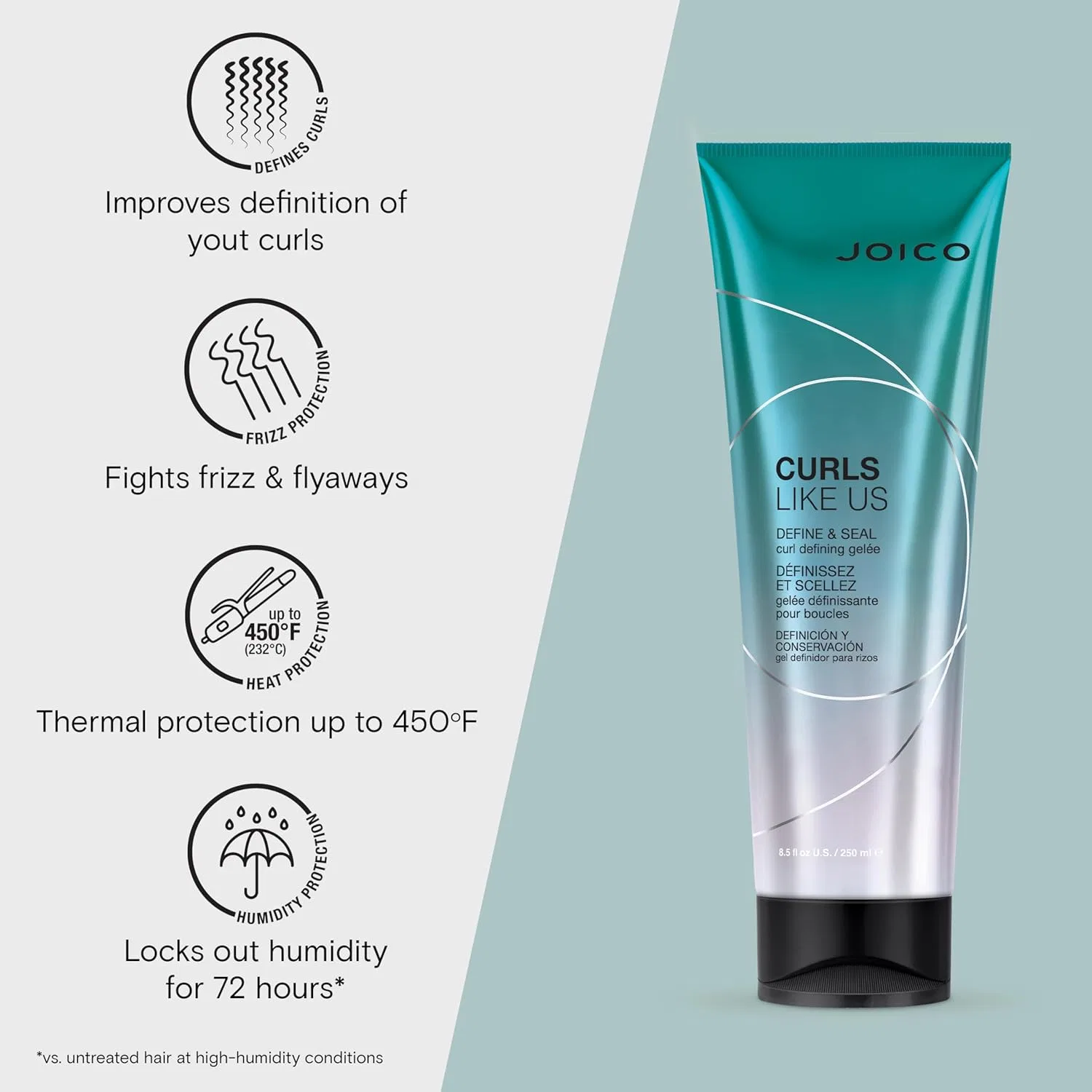 Гель для формирования и фиксации кудрей «Curls Like Us Define & Seal Jelly» от Joico (250 мл) Joico — фото 2