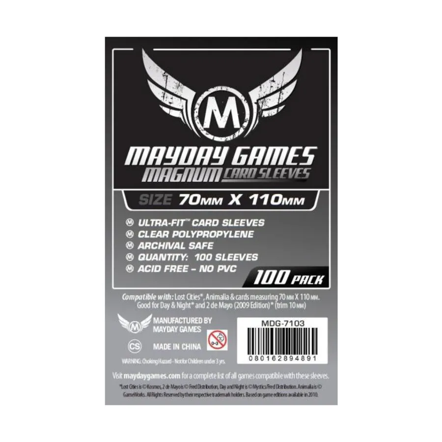 

Большой конверт для карточек, размер № 2 (100), Board Game Sleeves (Mayday Games)