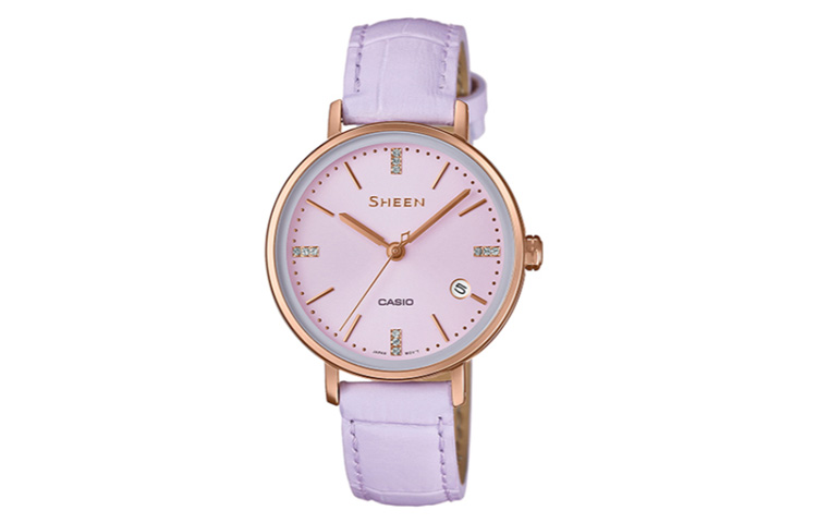 

CASIO Часы Women's SHEEN Purple Watch SHE-4048PGL-6A, Light Purple Watch Dial