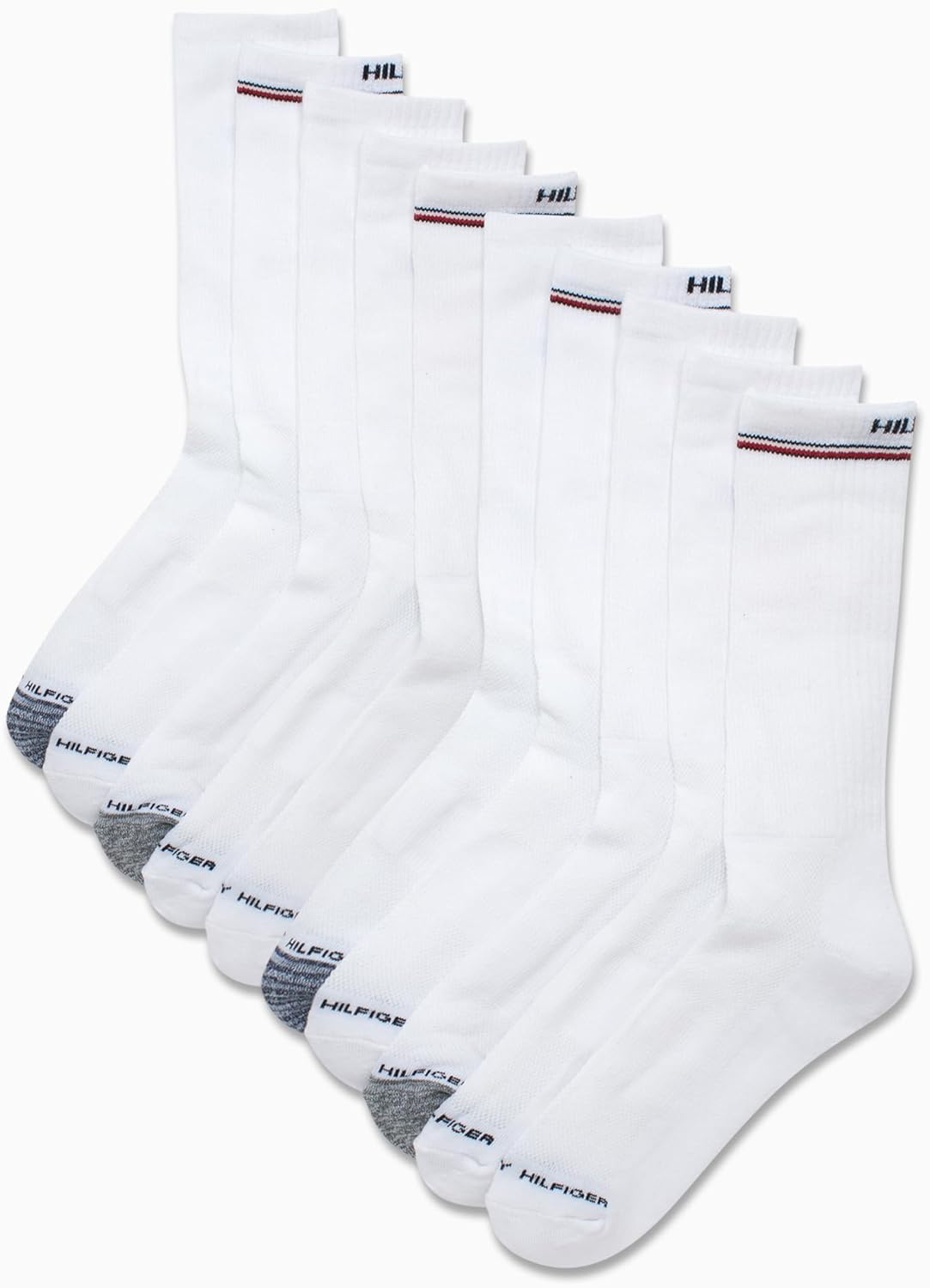 Мужские спортивные носки Tommy Hilfiger с мягкой подошвой (10 шт.), White/Grey — фото 3