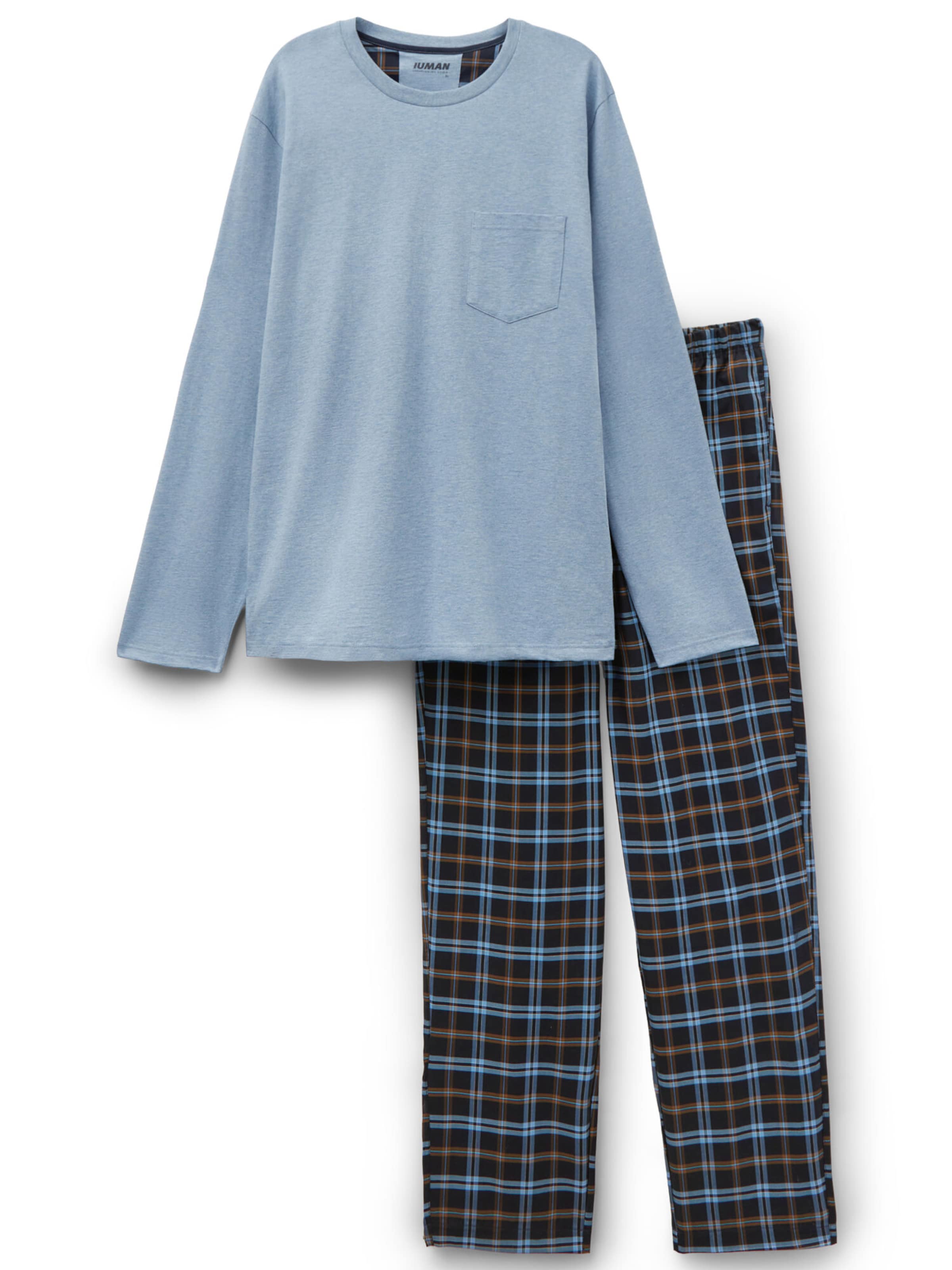 

IUMAN Intimissimi Uomo Пижама длинная в светло-синем, темно-синем